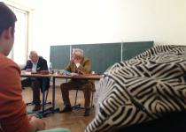 "Leibniz lädt ein" - Hein und Os Kröher bei der 9c  24.5.13